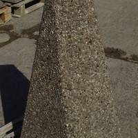 Zábrana čtyřhranný sloupek - šedý kamínek